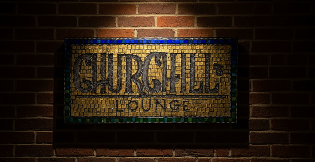 Custom Mosaic Sign: Glass Tile, Vintage Style, Handmade in USA