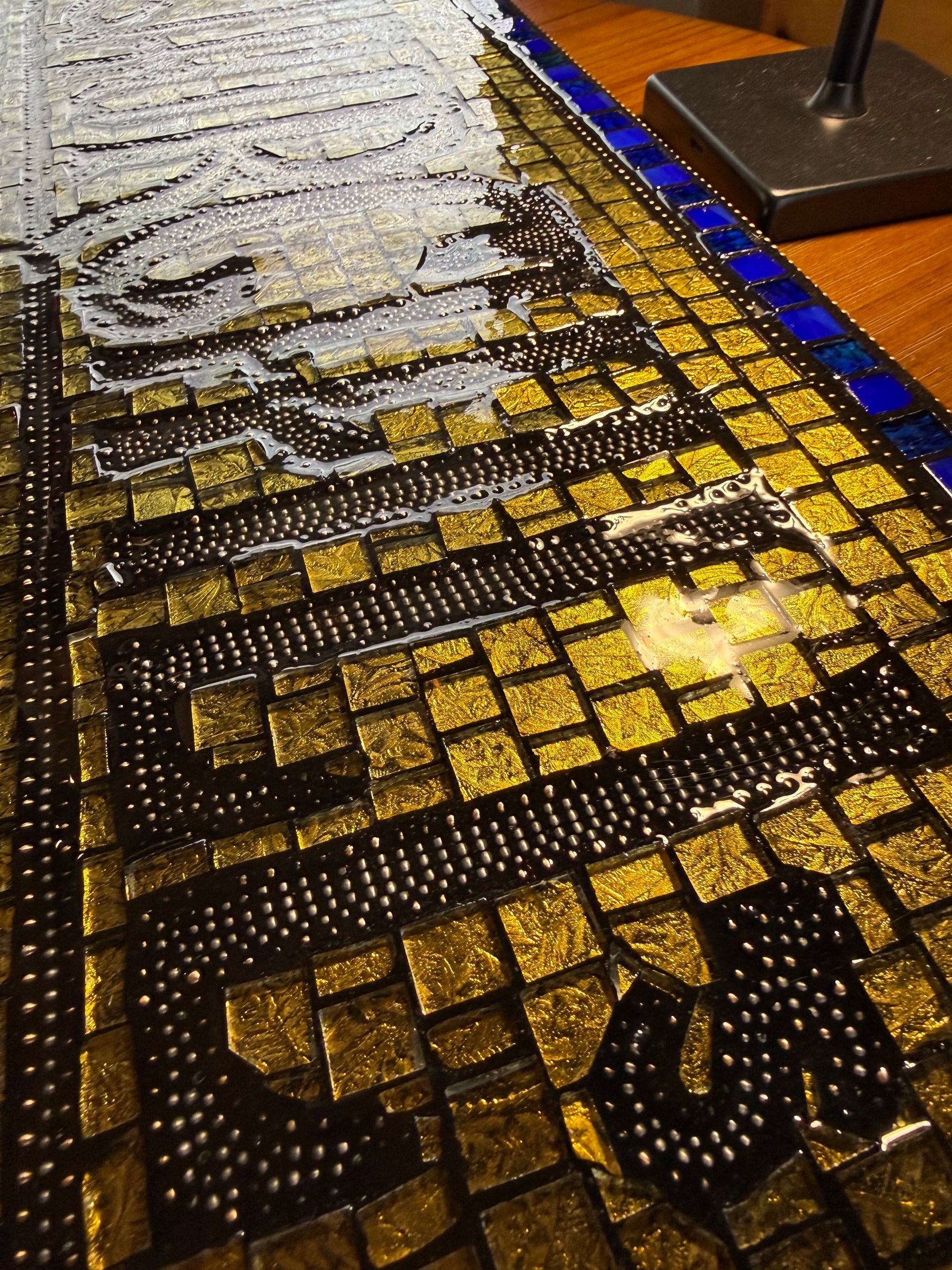 Custom Mosaic Sign: Glass Tile, Vintage Style, Handmade in USA